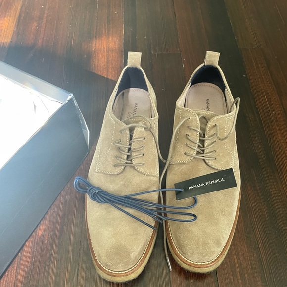 Banana Republic Jennings genuine Italian leather tan suede Otholite oxfords 9.5 main image 6